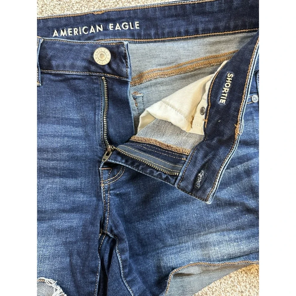 American Eagle Outfitters Hi-Rise Shorties Denim Shorts AEO Women's Size 8/10